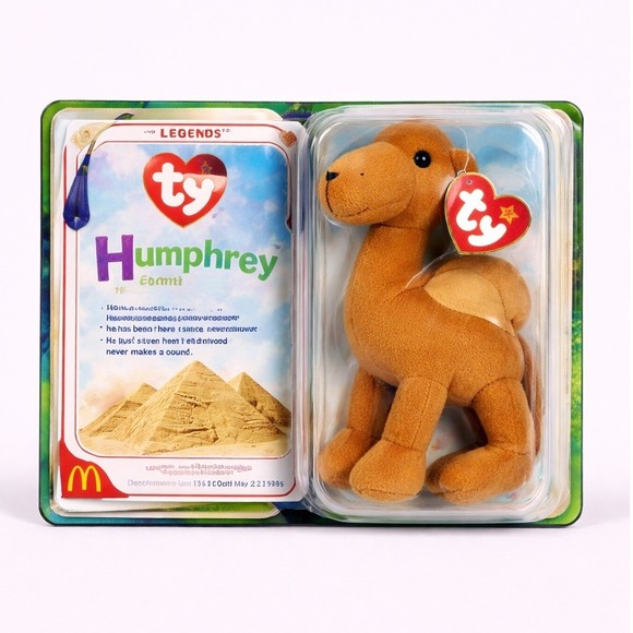 Ty Other - Ty Teenie Beanie Babies 2000 Humphrey the Camel McDonald's Legends Sealed Tan
